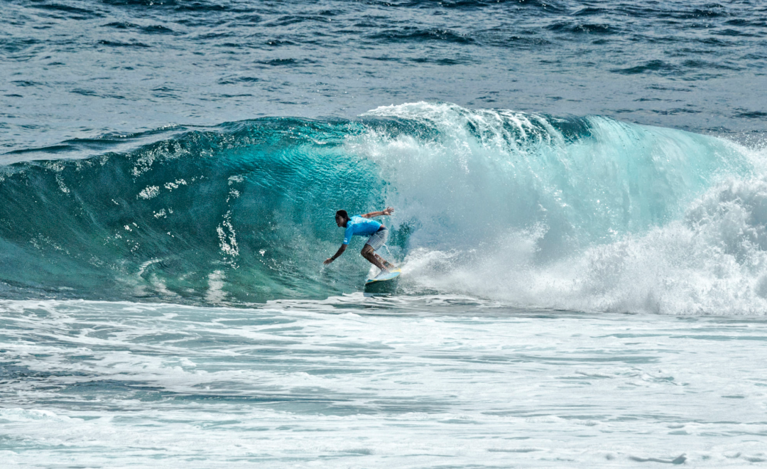 Sunny beach during dry season