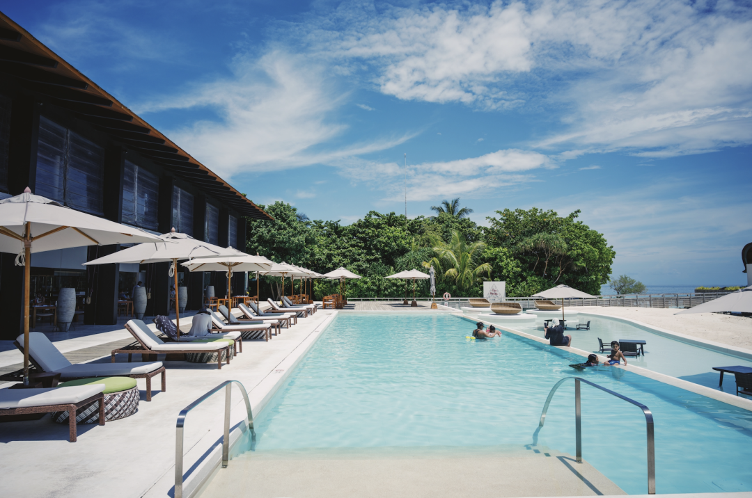 Maldives resort during low season