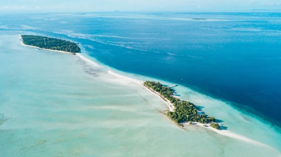 Aerial view of a Palawan private island resort